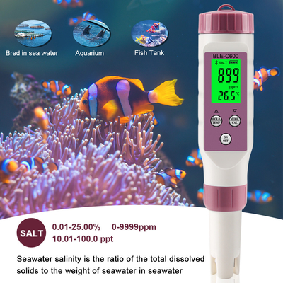 Appareil de contrôle d'eau salée de mètre de salinité de Digital d'eau de mer pour l'étang à poissons 10 d'aquarium de piscine - 100ppt