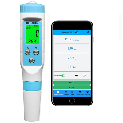 3 DANS 1 contrôle mobile intelligent d'appli de l'appareil de contrôle BLE-9902 de la température de l'EC de compteur pH de Bluetooth