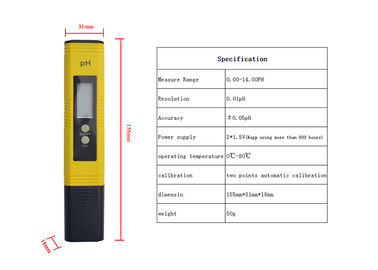 Type de stylo de compteur pH de Digital de laboratoire pour l'aquarium/eau de piscine, exactitude de Hgih