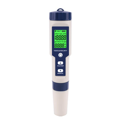 Testeur de la qualité de l'eau 5 en 1 - pH/TDS/CE/salinité/tempomètre pour la maison, l'aquarium et le laboratoire