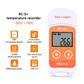 Enregistreur de données de la température d'USB Elitech RC-5+ de réfrigération