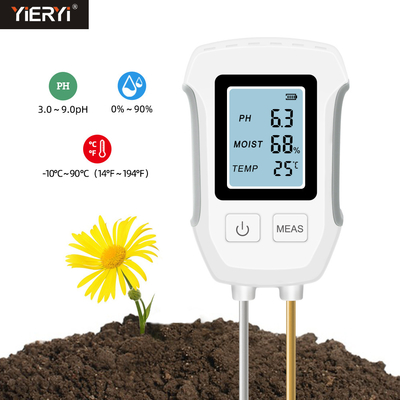 Testeur numérique de pH du sol 3 en 1 pour l'acidité du sol de jardin