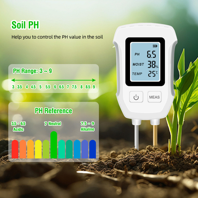 Testeur numérique de pH du sol 3 en 1 pour l'acidité du sol de jardin