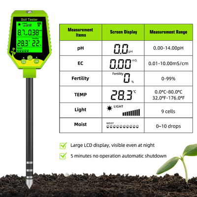YIERYI multi-fonctionnel 6 en 1 compteur numérique d'humidité pour plantes