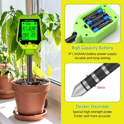 YIERYI multi-fonctionnel 6 en 1 compteur numérique d'humidité pour plantes