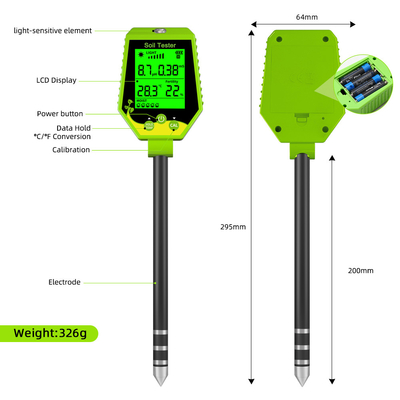 Mètre numérique professionnel d'humidité du sol portable pour la ferme de jardin