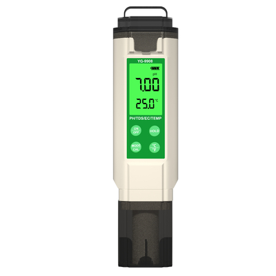 YiERYi YG-9908 Testeur de qualité de l' eau 4 en 1 PH / TDS / EC / température stylo de test multifonctionnel avec conception portable de haute précision
