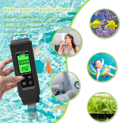 YIERYI YG-9909 Testeur numérique de la qualité de l'eau 5 en 1 Testeur de pH de haute précision pour jardin de ferme