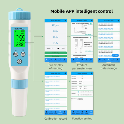Yieryi BLE-9902 pH-mètre avec Bluetooth 3 en 1 EC et mesure de température pour des tests d'eau précis dans les piscines, les réservoirs et les jardins