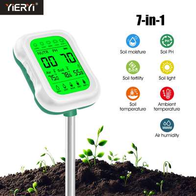 Testeur de sol Yieryi 7 en 1    Outil essentiel pour le pH du sol, l'humidité, l'intensité lumineuse et la température, la fertilité, l'humidité de l'air, la température ambiante