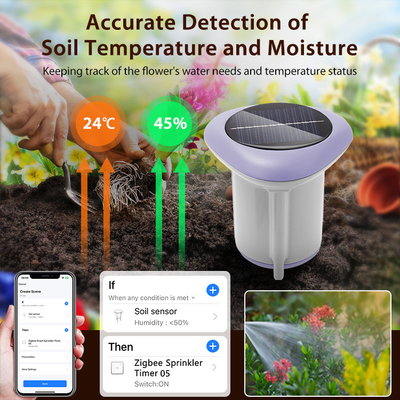 Détecteur intelligent de la santé du sol Sensor solaire pour l'analyse de l'humidité, de la température et de la fertilité