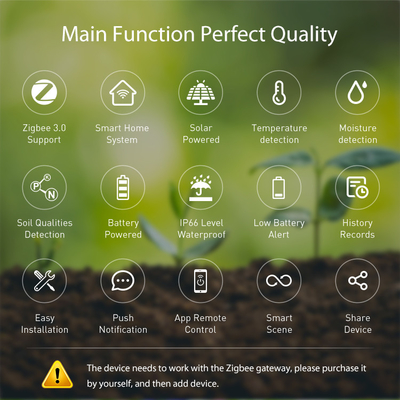 Capteur de sol intelligent sans fil avancé  Charge solaire et surveillance contrôlée par application pour une agriculture durable