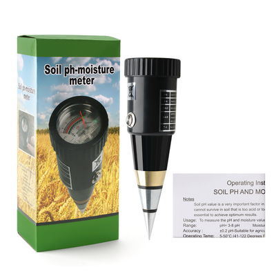 Testeur de pH et d'humidité du sol 2 en 1 Analyse professionnelle du sol pour l'agriculture et l'hydroponie
