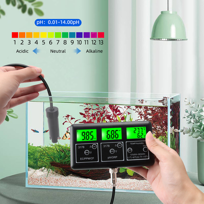 Appareil de test de l'eau RS485 à paramètres multiples pH EC TDS ORP Temp RH Mètre