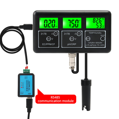 Système professionnel de surveillance de la qualité de l'eau 7 en 1 Capteur RS485 avec LCD