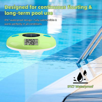 Testeur de température de salinité 2 en 1 à énergie solaire pour piscines