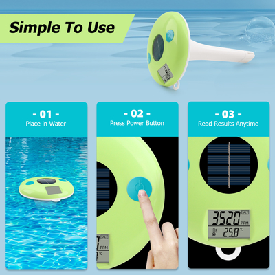 Moniteur de piscine solaire intelligent de haute précision avec écran LCD vert clair