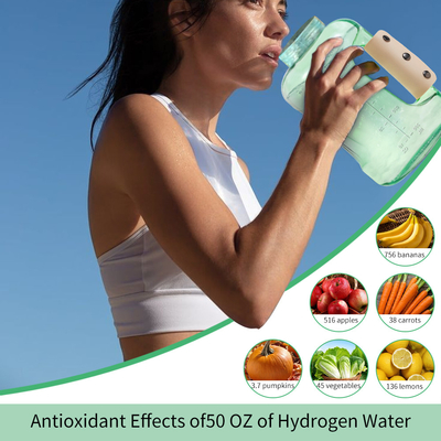 Bouteille sportive riche en hydrogène portable de 57 oz de capacité