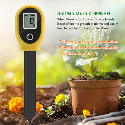 Testeur d'humidité du sol alimenté par batterie ABS avec lecture précise avec sortie numérique LCD