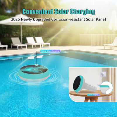 Moniteur de piscine intelligent en 7 en 1 avec application Testeur de qualité de l'eau solaire / USB