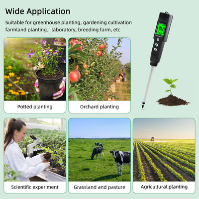 CE-8801 Télécompteur de sol Affichage numérique portable pour les plantations horticoles EC détecteur de sol salé pour les plantations domestiques de sol en pot