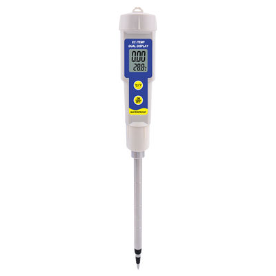 Testeur EC et de température du sol - Mètre imperméable à l'eau 2-en-1 avec une plage de 0,00 à 4,00 mS/cm, pour jardin/hydroponie/plantes d'intérieur