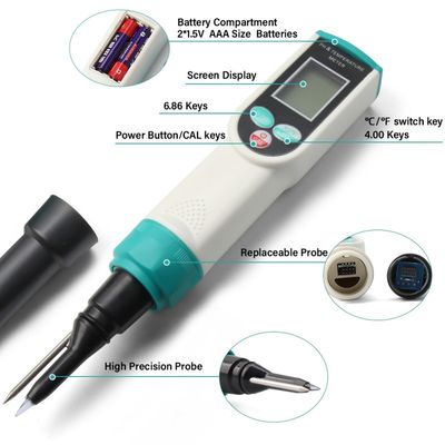Testeur 2-en-1 de pH et de température du sol - Appareil de mesure de haute précision pour le jardinage