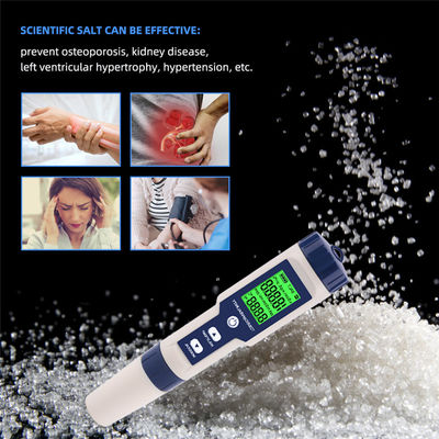 Testeur de la qualité de l'eau 5 en 1 - pH/TDS/CE/salinité/tempomètre pour la maison, l'aquarium et le laboratoire