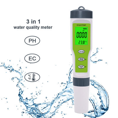Testeur de qualité de l'eau 3 en 1 - pH/CE/Température avec ATC pour la maison, l'aquarium et le laboratoire