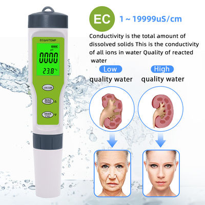 Testeur de qualité de l'eau 3 en 1 - pH/CE/Température avec ATC pour la maison, l'aquarium et le laboratoire