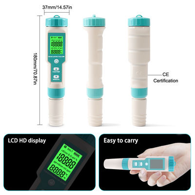 Testeur de qualité de l'eau 7 en 1 EC/Salinité/TDS/Température/pH/ORP/Densité pour aquaculture, laboratoire domestique