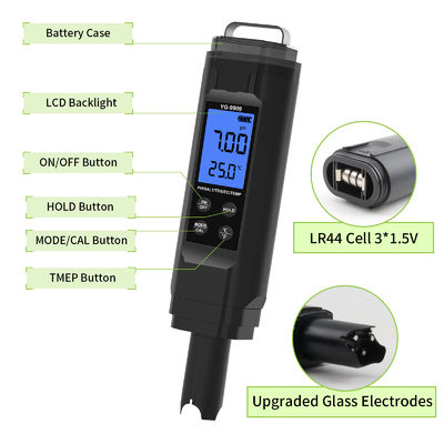Testeur de qualité de l'eau 5 en 1 - pH/Sel/TDS/CE/Thermomètre pour aquarium, piscine et maison