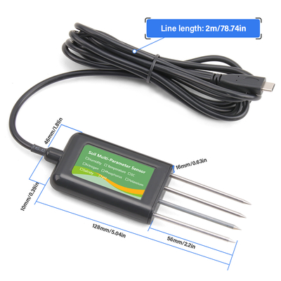 Capteur de sol 8-en-1 pour Android NPK PH Humidité EC Salinité