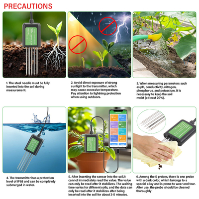 7 en 1 capteur de sol USB Testeur de sol Soil agricole EC PH NPK compteur de nutriments Pour Android