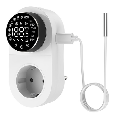 Tuya Wi-Fi Smart Thermostat Plug avec contrôle tactile du capteur de chronomètre