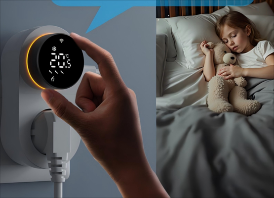 Tuya Wi-Fi Smart Thermostat Plug avec contrôle tactile du capteur de chronomètre