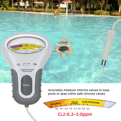Testeur CL2 2 en 1 Qualité de l'eau PH & Chlore PC-102 - Appareil de test de la qualité de l'eau pour piscines et aquariums