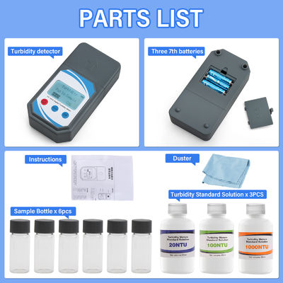 Mesureur de turbidité numérique portable 0-1000 NTU ± 0,8% de précision