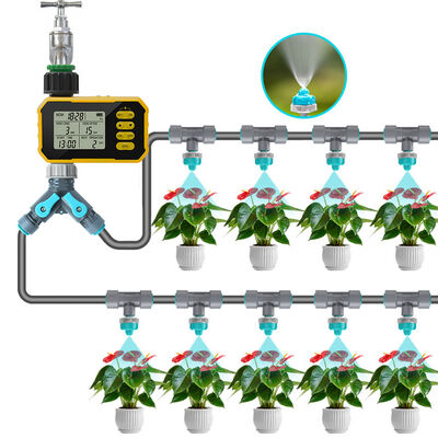 Système d'irrigation par micro-pulvérisation intelligent - Kit d'irrigation goutte à goutte automatique économe en eau avec installation facile à faire soi-même pour des applications polyvalentes
