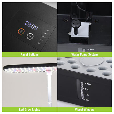 Système de jardin hydroponique d'intérieur 52-Pod avec éclairage de croissance intelligent et arrosage automatique pour la culture de légumes et d'herbes à la maison