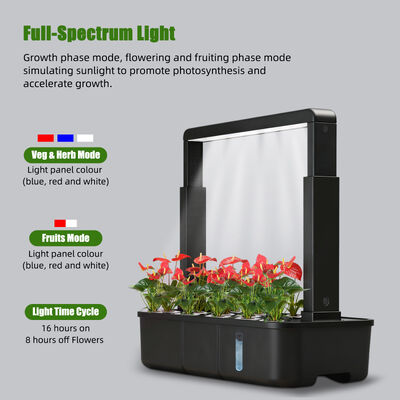 YIERYI IGS-38 Système de jardinage hydroponique intérieur intelligent avec une capacité de 15 pots LED à spectre complet et arrosage automatique