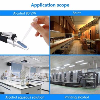 Refractomètre portatif avec une plage de Brix de 0 à 80% et ATC pour une mesure précise de l'alcool et du sucre