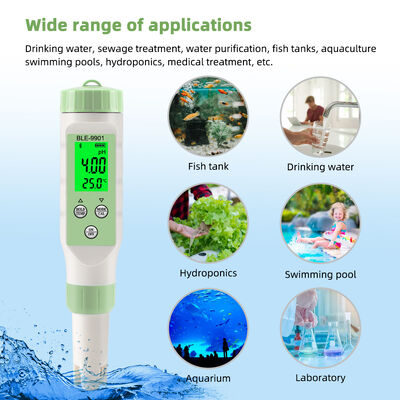 Professional 3-in-1 Digital pH Meter with Bluetooth Mobile App for High Accuracy 0.1 pH Water Quality Testing