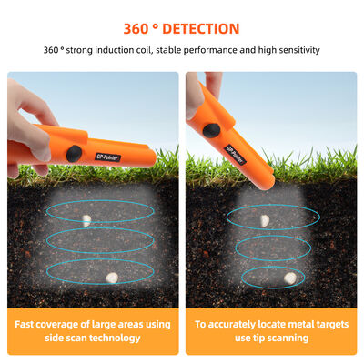 Waterproof Gold Detector 360° Scanning IP66 Rating For Professional Metal Detection