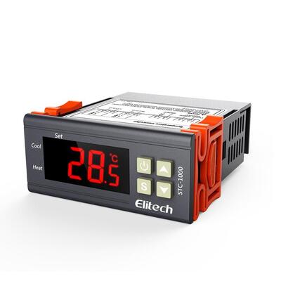 Contrôleur de température numérique de thermostat STC-1000 avec écran LCD de résolution 0,1°C et alarme haute température