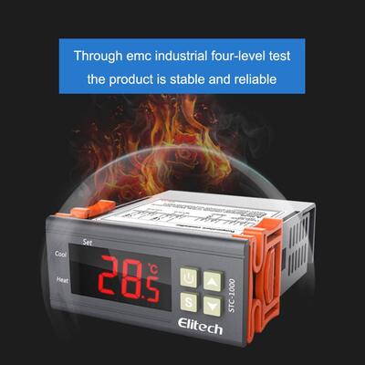 Contrôleur de température numérique de thermostat STC-1000 avec écran LCD de résolution 0,1°C et alarme haute température