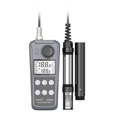 Compteur d'eau numérique multifonctionnel 6 en 1 AE86061 avec compensation automatique de température et résolution de 0,1 mg/L pour ferme piscicole et d'élevage de crevettes