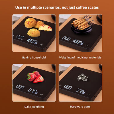 Digital Kitchen Scale with Type-C Charging Integrated Touch Screen Timer and Waterproof Design for Coffee and Food Measurement