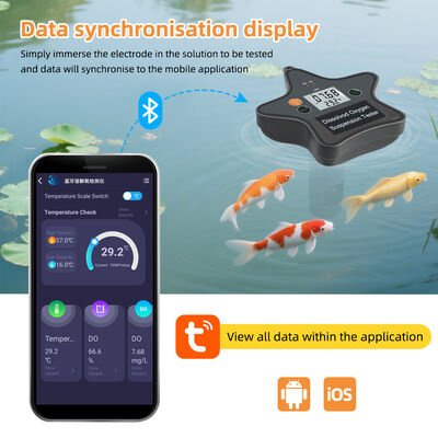 Compteur intelligent d'oxygène dissous Bluetooth avec une plage de 0 à 20 mg/L et chargement magnétique pour l'aquaculture et les laboratoires