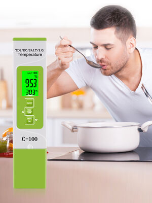 Testeur de qualité de l'eau 5 en 1 avec écran LCD, haute précision et design compact pour aquarium et piscine